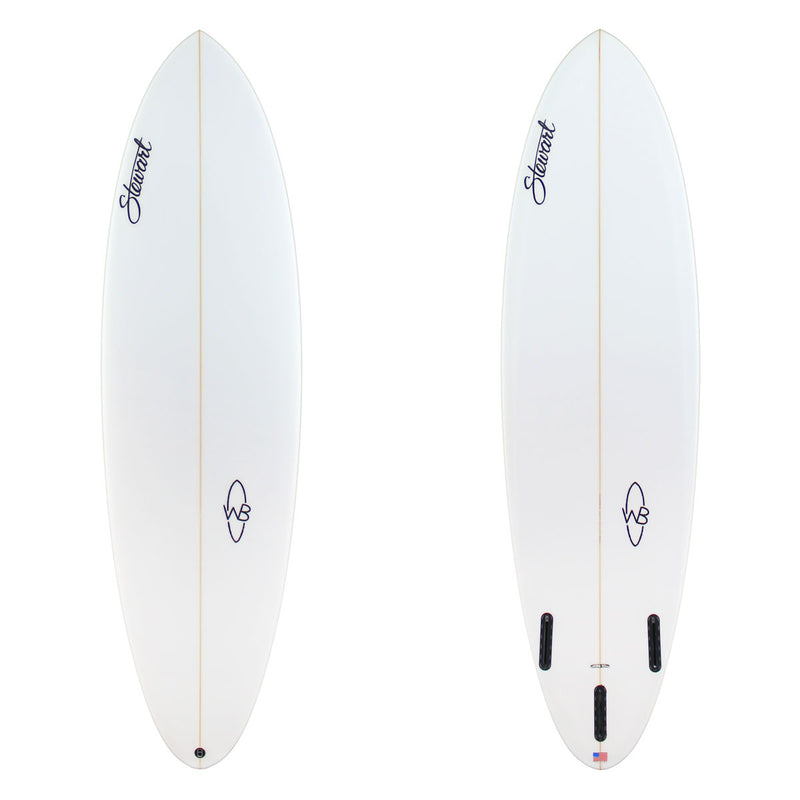 Stewart Mid-Length 6'4" Wild Bill (6'4", 21", 2 3/4") B#129736 clear and sanded only 