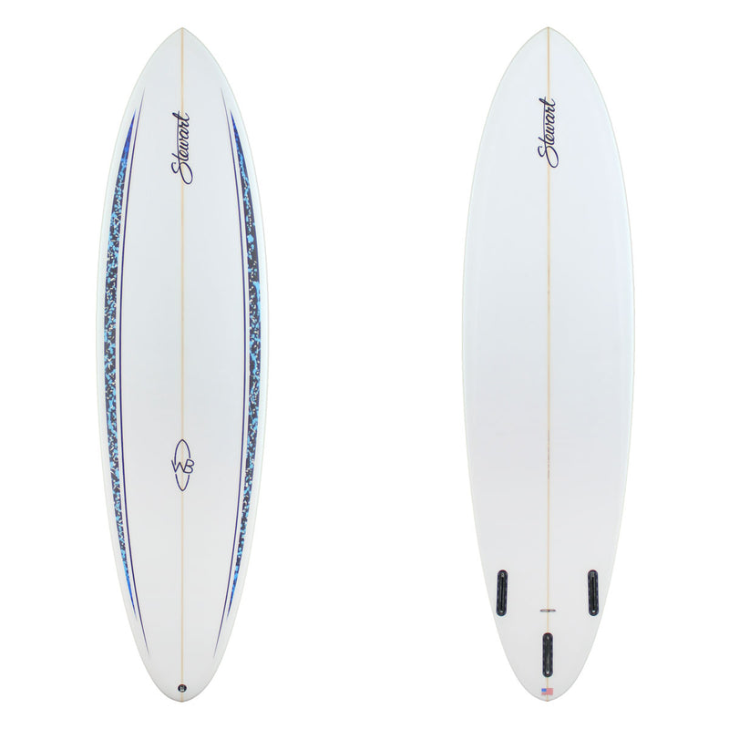 Stewart Mid-Length 7'0" Wild Bill (7'0", 21 1/2", 2 3/4") B#129770 with black and blue spears on the deck