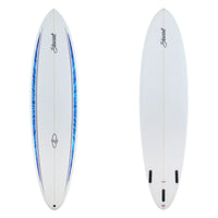 Stewart Mid-Length 7'6" Wild Bill (7'6", 22", 2 7/8") B#129774 with blue and black spears on the deck