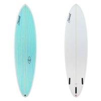 Stewart Mid-Length 7'0" Wild Bill (7'0", 21 1/2", 2 3/4") B#130036 with a blue and white acid splash panel on the deck