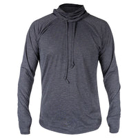 XCEL HEATHERED VENTX HOODED PULLOVER TOP W FACE COVER UV