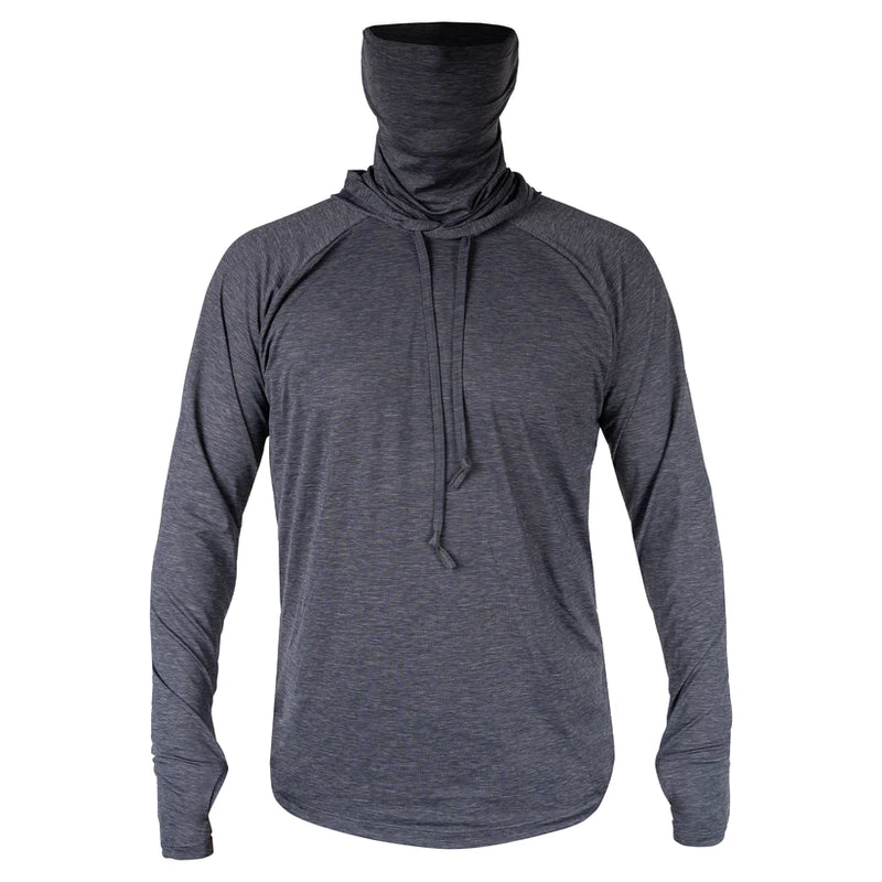 XCEL HEATHERED VENTX HOODED PULLOVER TOP W FACE COVER UV