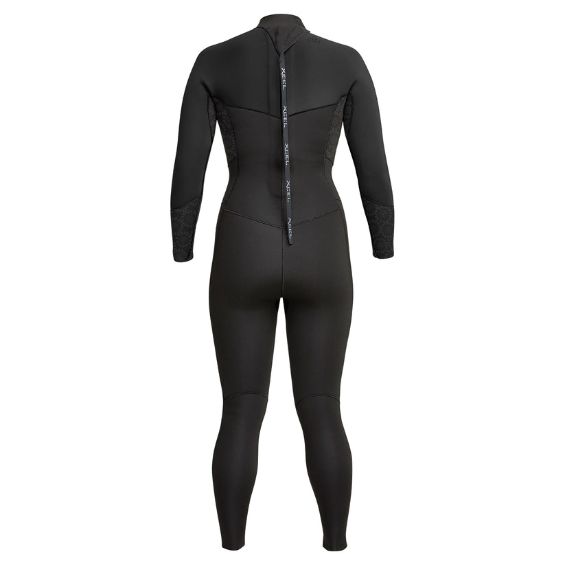 XCEL WETSUITS WOMEN'S AXIS 3/2mm BACK ZIP FULLSUIT BLACK FLORAL