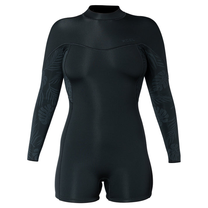 XCEL WOMEN'S AXIS L/S BACK ZIP BOY CUT SPRINGSUIT 2mm