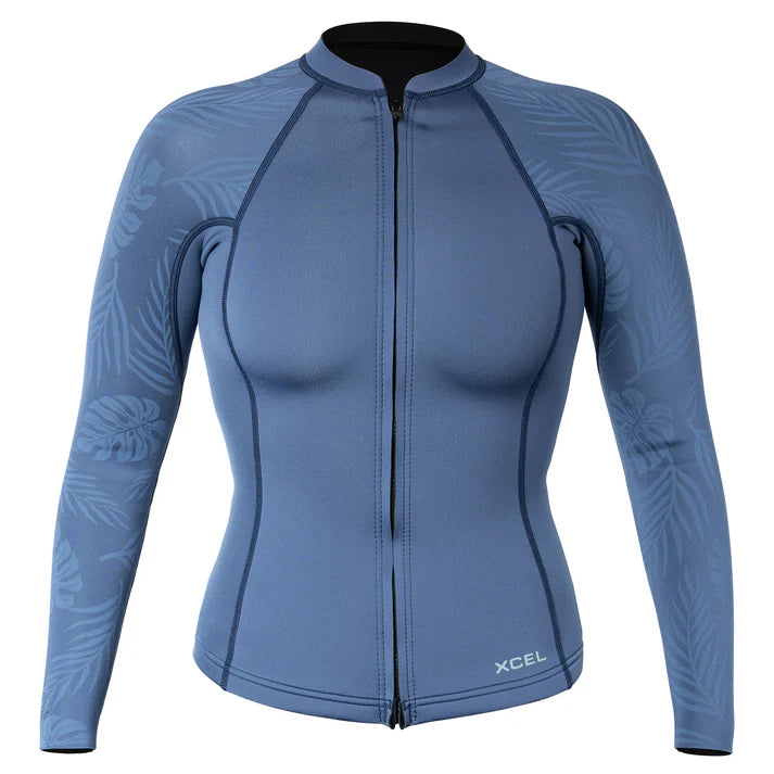 XCEL WOMEN'S AXIS L/S FRONT ZIP JACKET 1.5