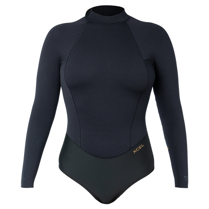XCEL WOMEN'S COMP +L/S BACK ZIP BOY CUT SPRINGSUIT 2/1.5mm