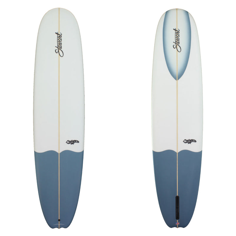 deck and bottom view of stewart Bird with blue tail dip 