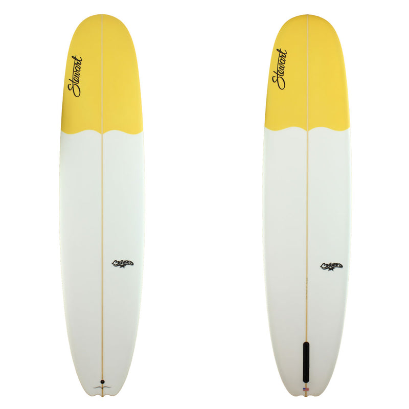 Stewart Surfboards 9'4" Bird longboard with yellow painted nose