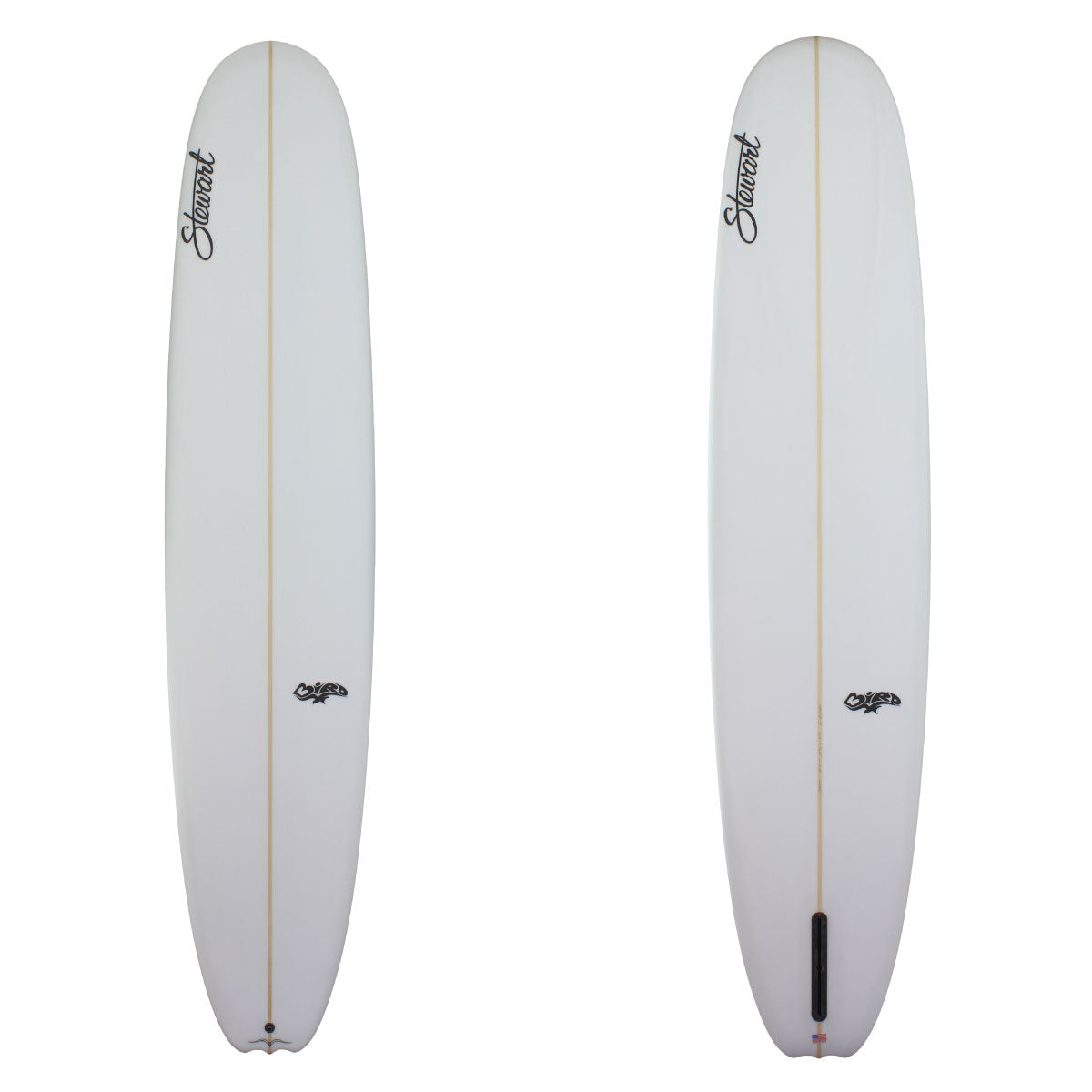 stewart bird longboard with clear glassjob