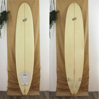 USED Nezzy Poly Longboard 9'0 x 22 1/4" x 2 1/2 clear with white traction pad 