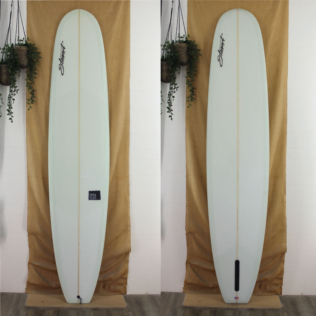 USED Stewart Tipster 9'2" x 23" x 3" longboard POLY off white