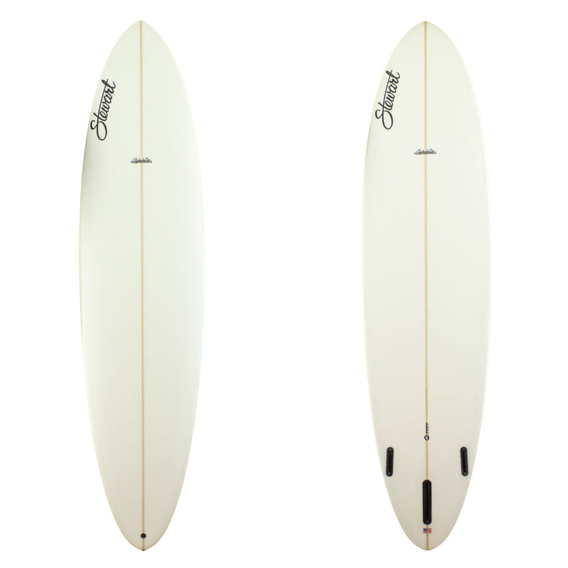 Stewart Surfboardss 9'0" Clydesdale with clear white deck and bottom