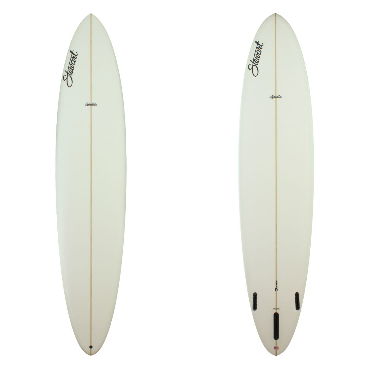 stewart clydesdale longboard with clear glassjob 