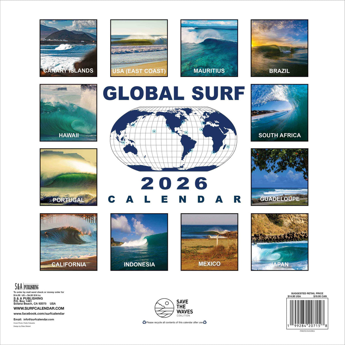 GLOBAL SURF TIDE CALENDAR 2026