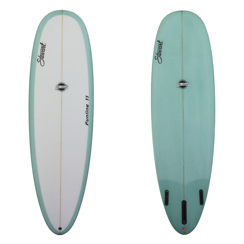 Top and Bottom view of a light blue Stewart Funline 11