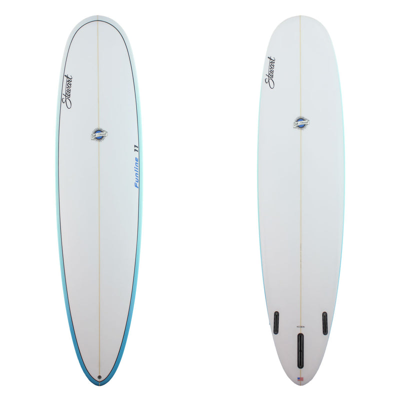 Stewart Mid-Length 8'0" Funline 11 (8'0", 23", 3") B#128694 with blue rails