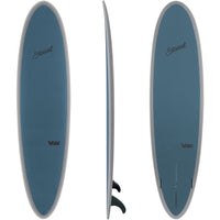 top, side, and bottom view of the Stewart HydroCush 2Fun mid length soft top surfboard