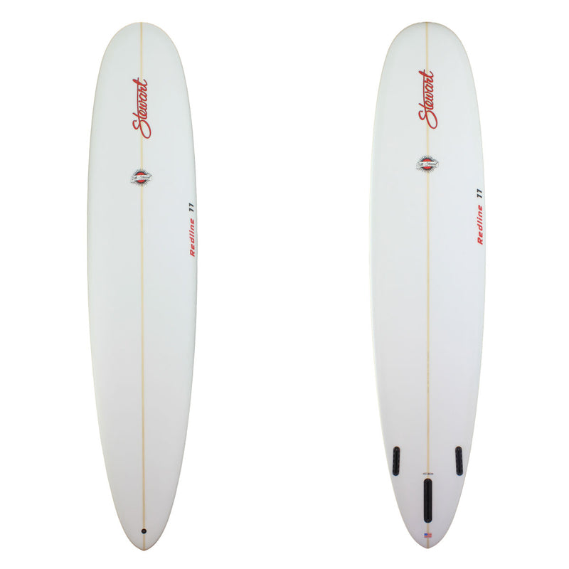 deck and bottom of clear redline 11 surfboard