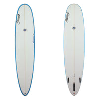 redline 11 longboard with a blue rail spray and a black pinline