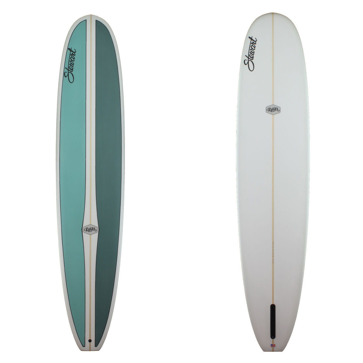 ripster with teal and blue green deck panels and a pinline