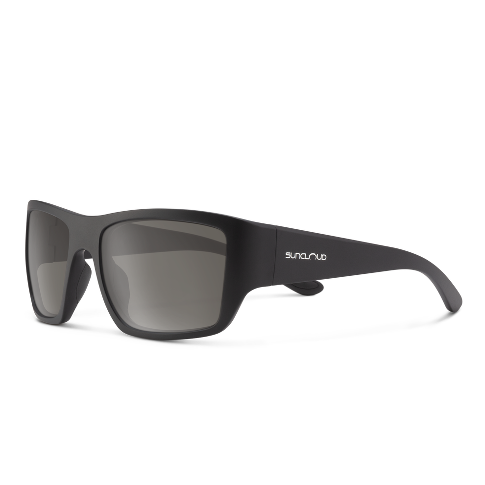 Black sunglasses with a white background