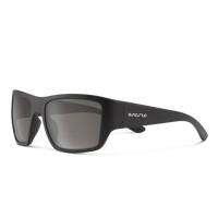 Black sunglasses with a white background
