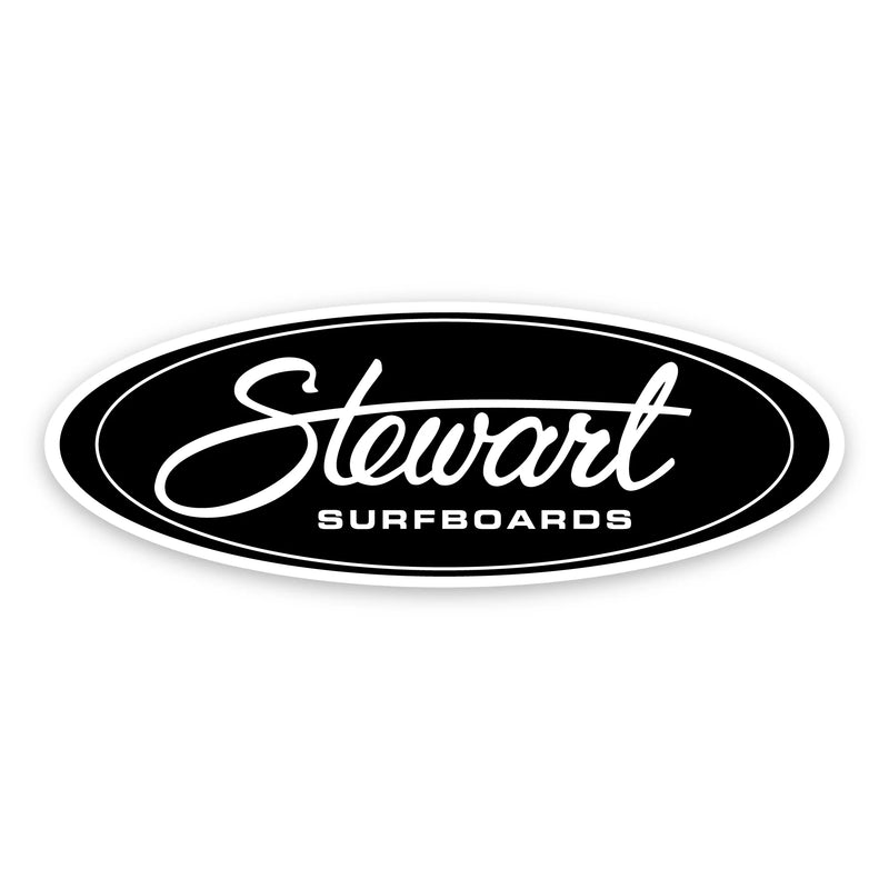 STEWART OVAL STICKER MEDIUM BLACK