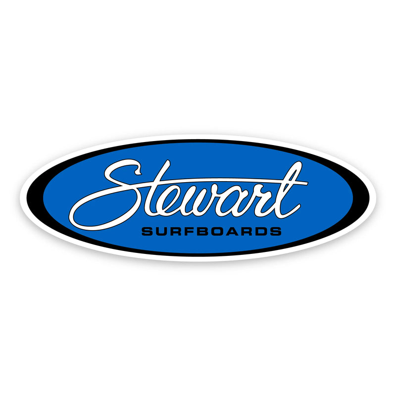 STEWART OVAL STICKER MEDIUM ROYAL BLUE