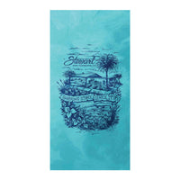 Stewart shop collage towel on white background