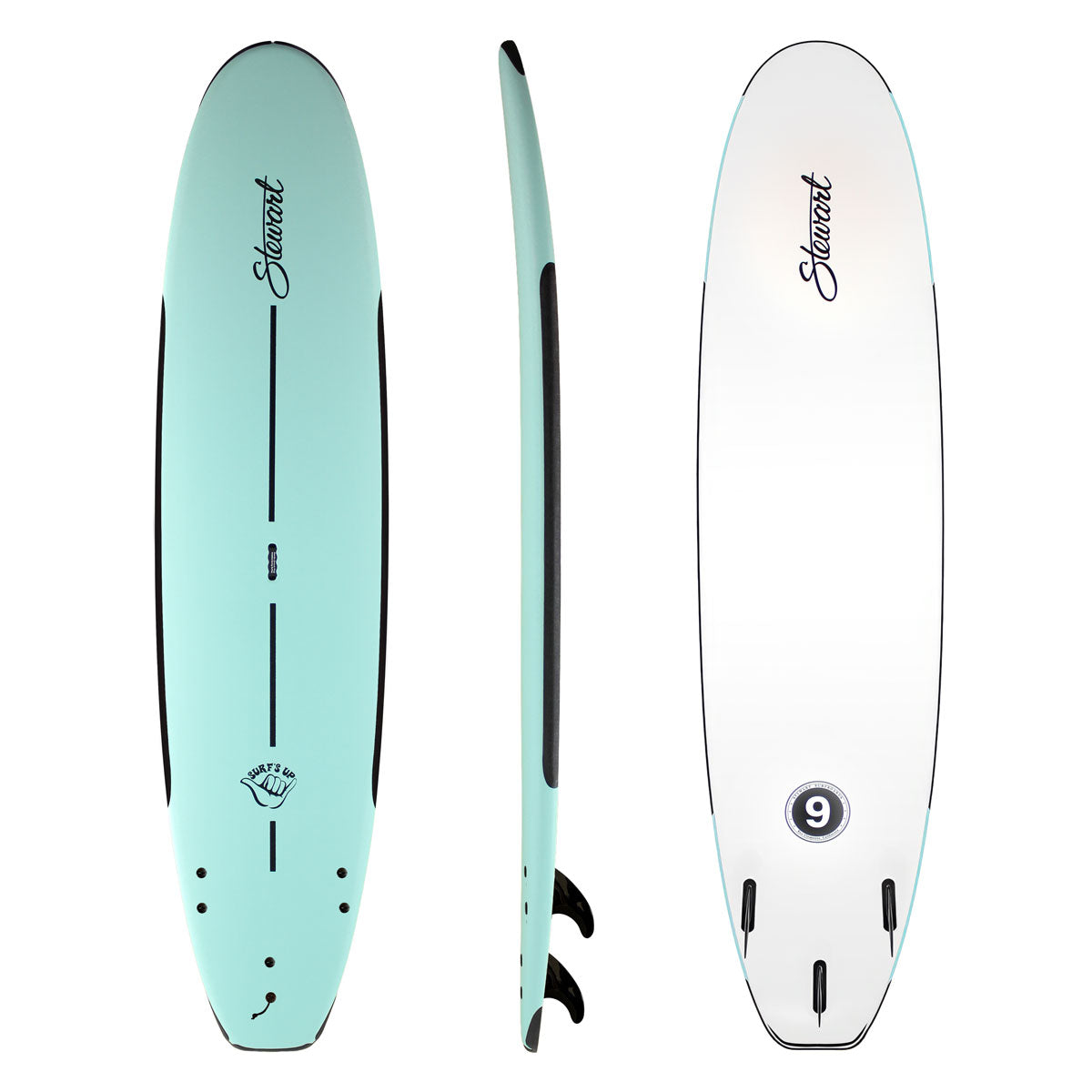 9'0 SURF'S UP SOFT TOP SURFBOARD - 9'0 X 25 1/2" X 4"