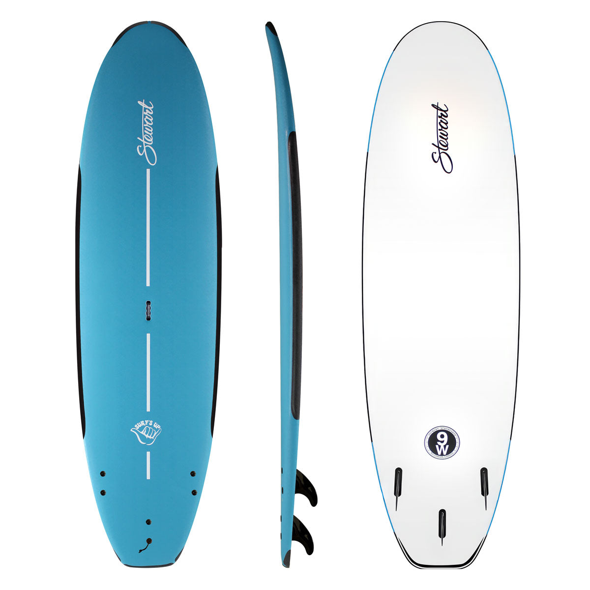 9'0 WIDE SURF'S UP SOFT TOP SURFBOARD - 9'0 X 29 5/8" X 4 3/8"