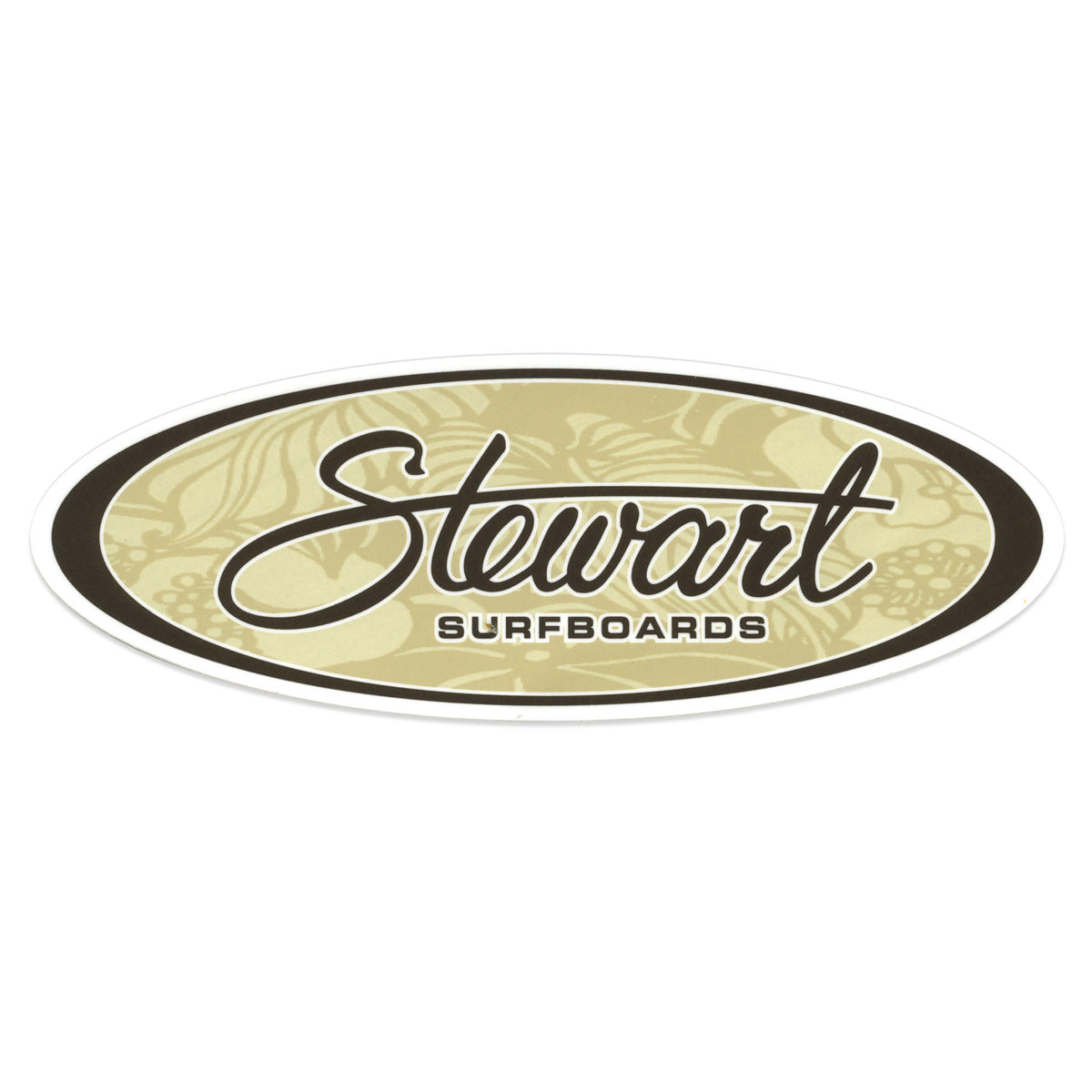 STEWART OVAL STICKER FLoral tan