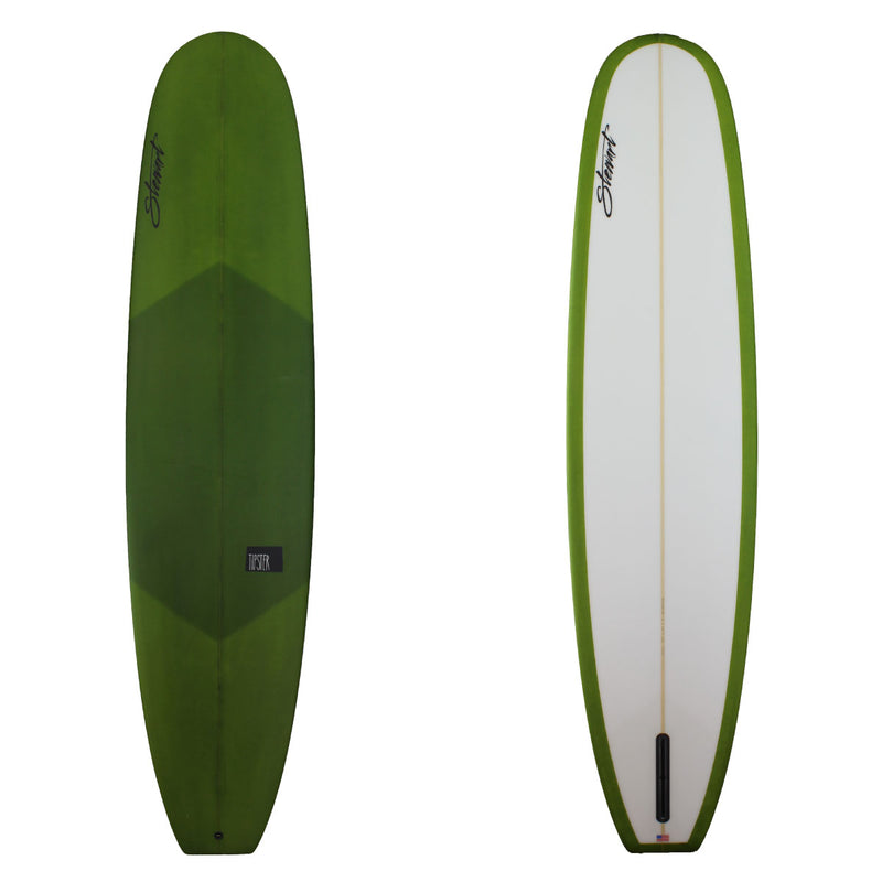 top and bottom view of stewart tipster with green resin swirl 