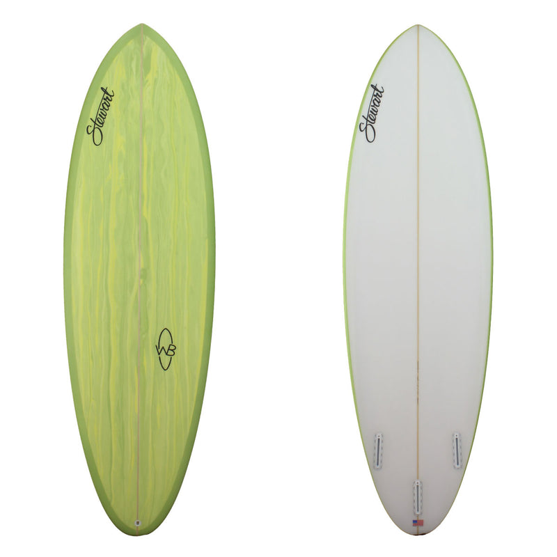 top and bottom view of stewart wild bill with green tint