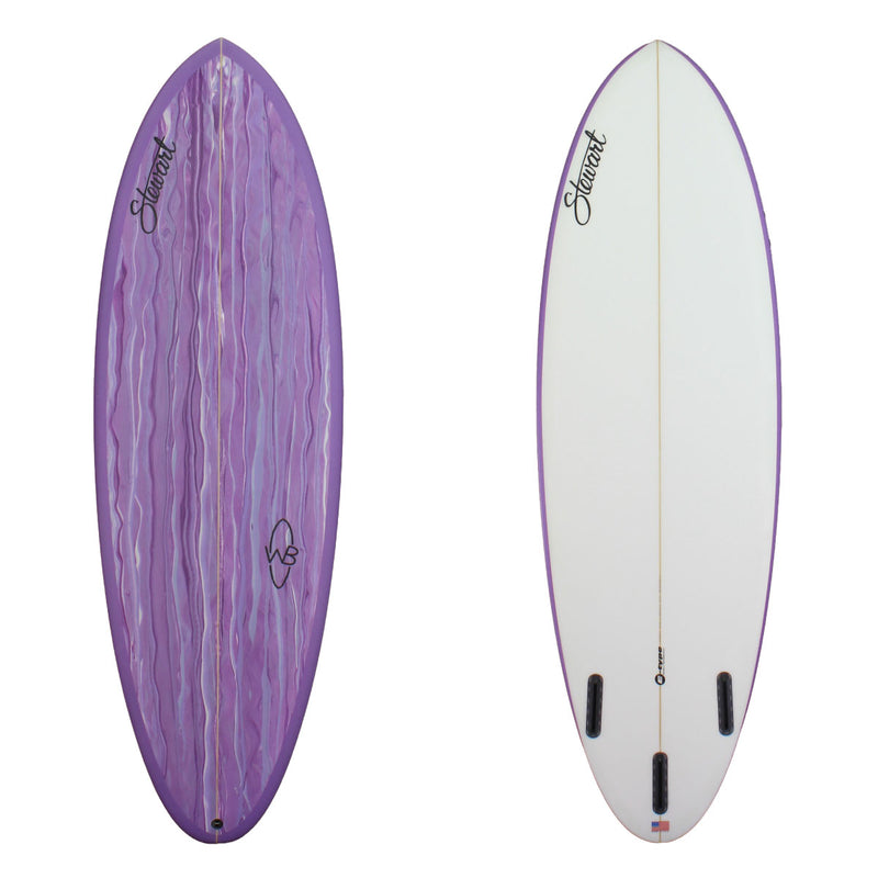 purple swirl deck and clear bottom view  of a wild bill