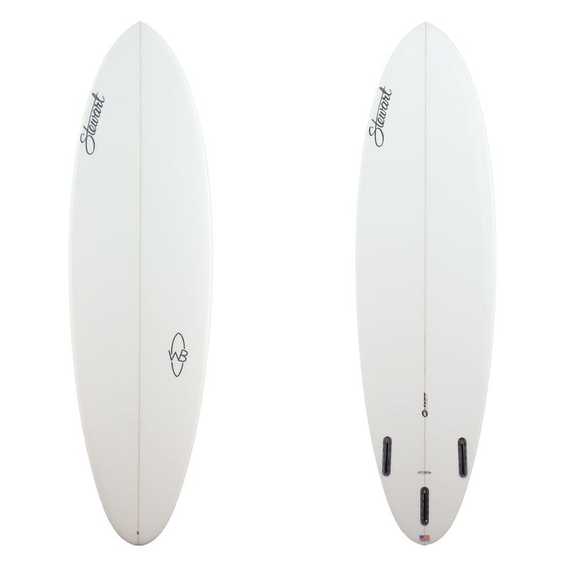 Stewart Shortboard 6'4" Wild Bill (6'4", 21", 2 3/4") B#128690 clear and sanded only 
