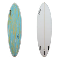 stewart wild bill with a blue and yellow deck swirl