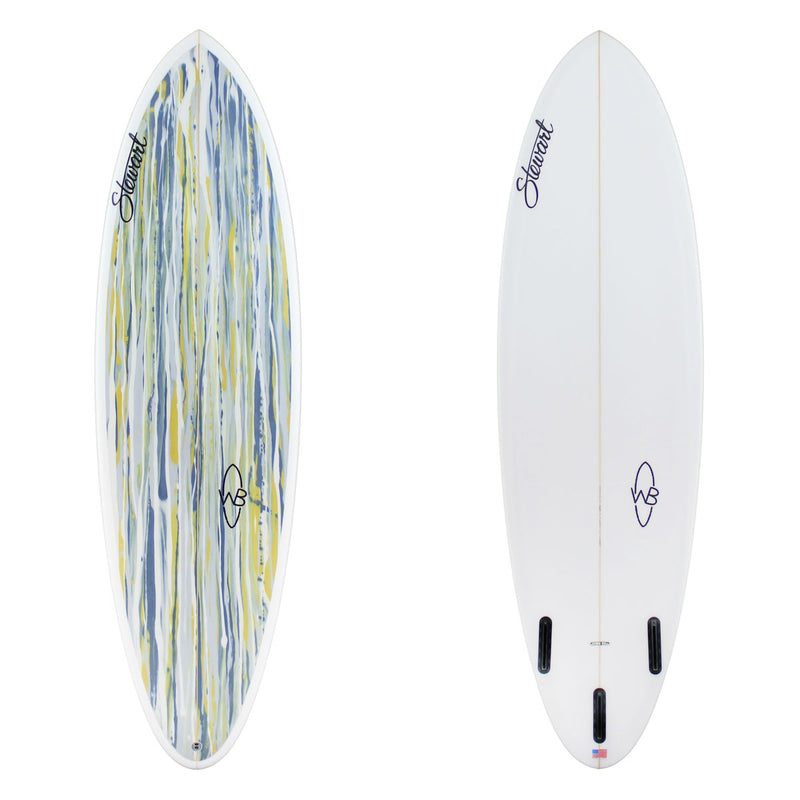 wild bill mid length with paint swirl deck panel 