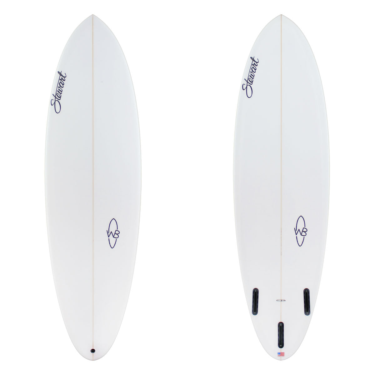 stewart wild bill mid length with clear glassjob and black logos 