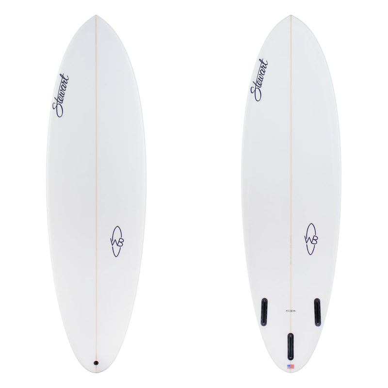 stewart wild bill mid length with clear glassjob and black logos 
