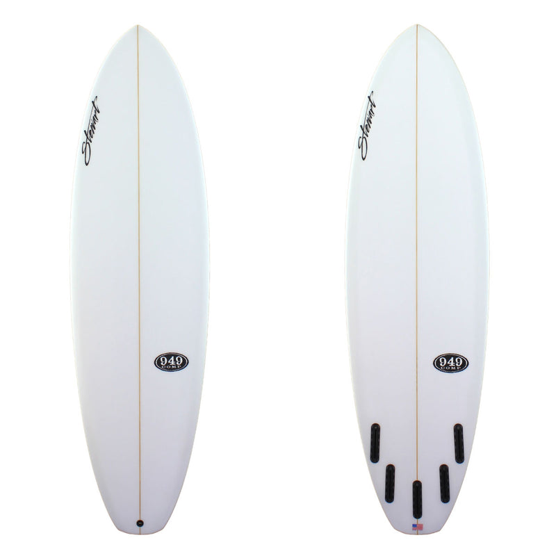 Stewart Surfboards 6'2" 949-Comp with clear white deck and bottom