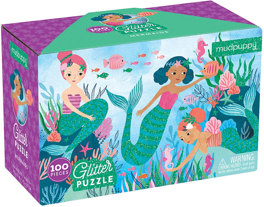 "MERMAIDS" 100 PIECE GLITTER PUZZLE