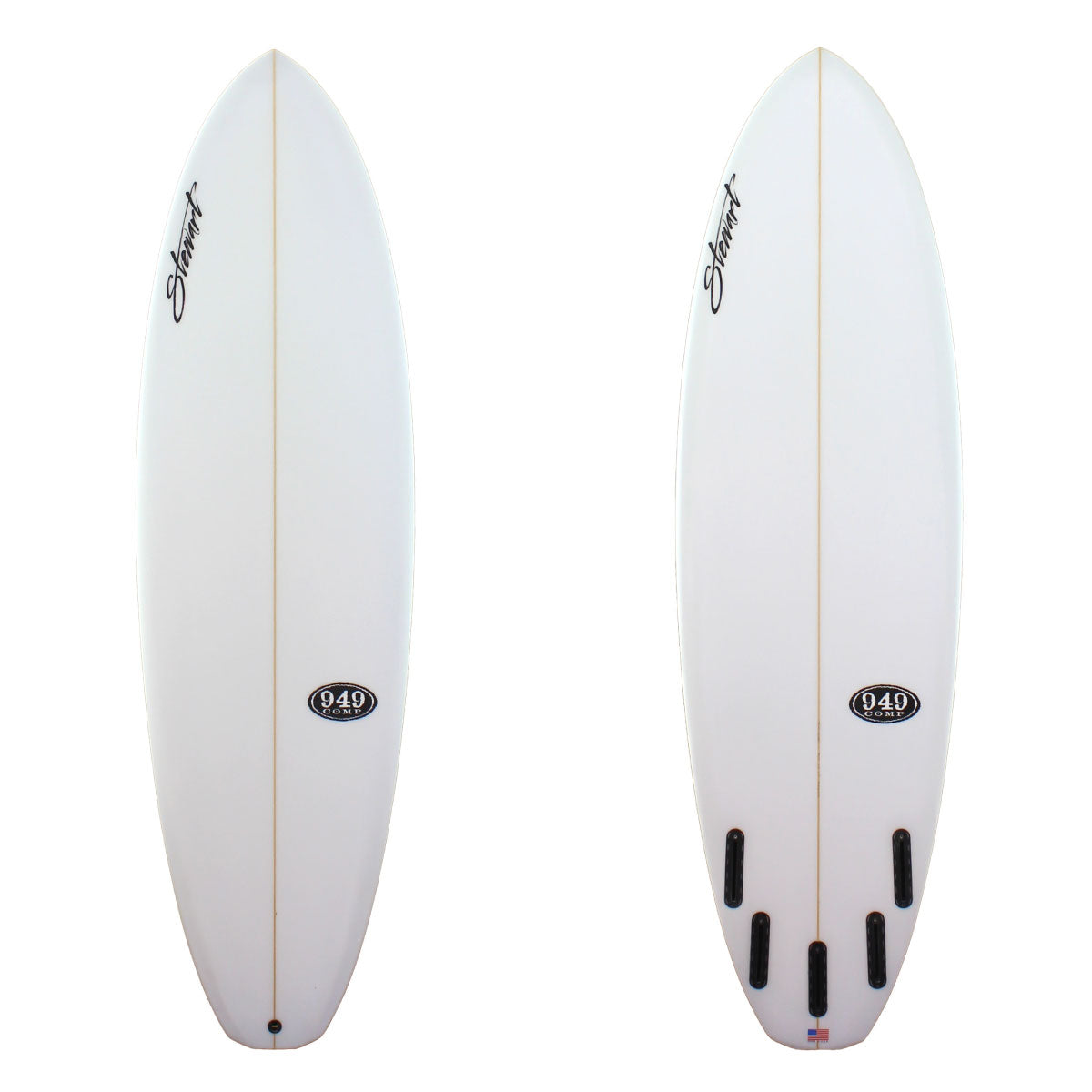 Stewart Surfboards 6'0" 949-Comp with clear white deck and bottom