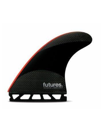 FUTURES FINS JJ-2 LARGE TECHFLEX THRUSTER - BLACK/BRIGHT RED