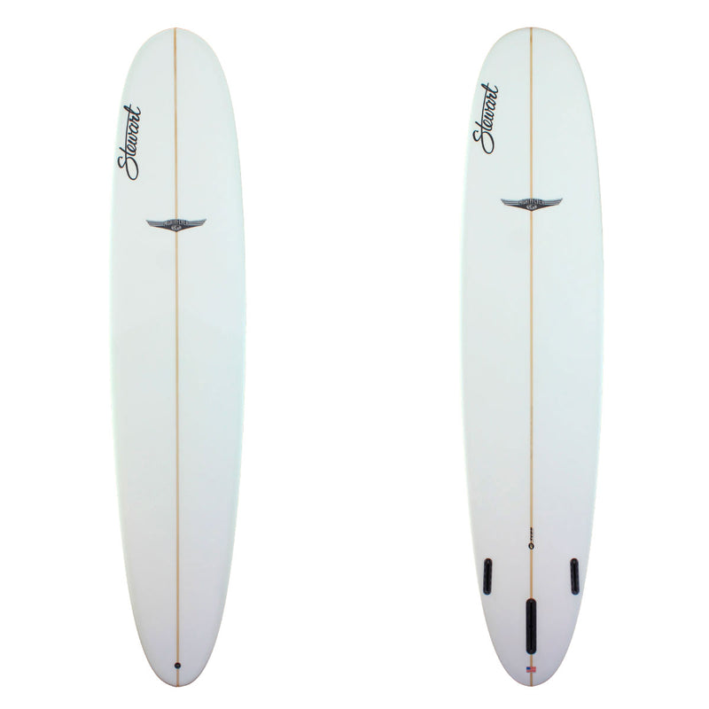 Stewart Surfboards 9'2" Mighty Flyer with clear white top and bottom