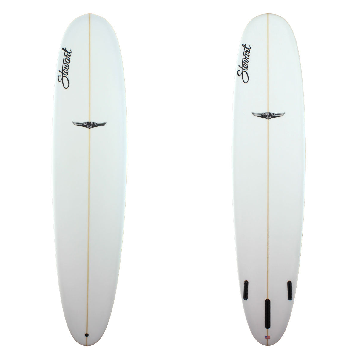 Stewart Surfboards 8'6" Mighty Flyer with clear white deck and bottom