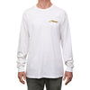 Product shot - front view of Stewart Trestles long-sleeve shirt on a guy on white background