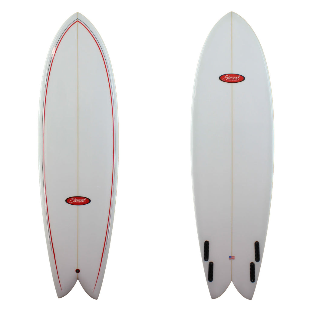 Stewart Surfboards 6'8" Retro Fish (6'8", 22 1/2", 3") B#123902 Polish & Gloss POLY