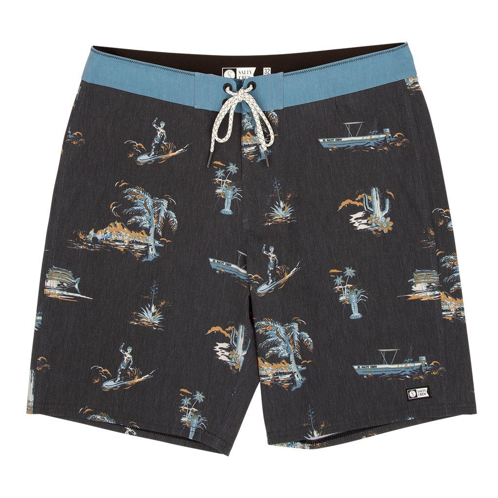 SALTY CREW PESCADOR VINTAGE BLACK BOARDSHORTS