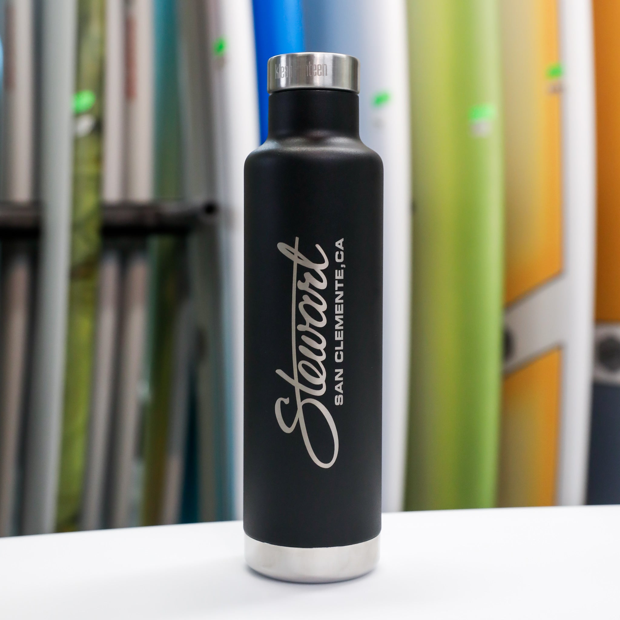 Personalized Klean Kanteen Black 20oz Insulated Water Bottle